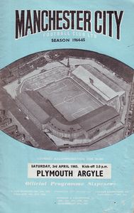 Manchester City v Plymouth Argyle 1964/65